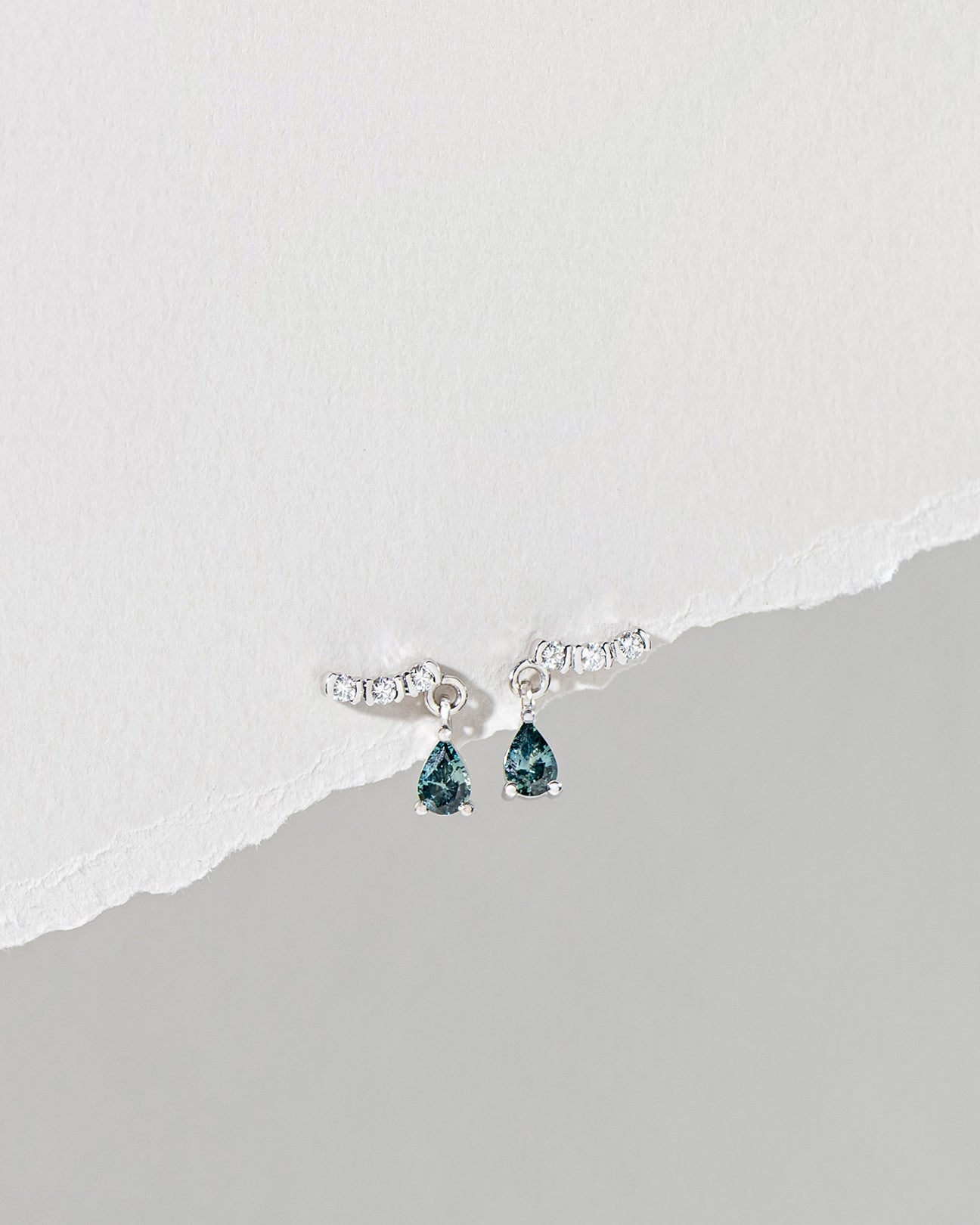 Dina Diamond and Sapphire Earrings