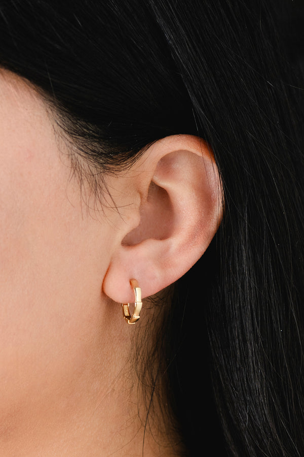 Bamboo Gold Hoops