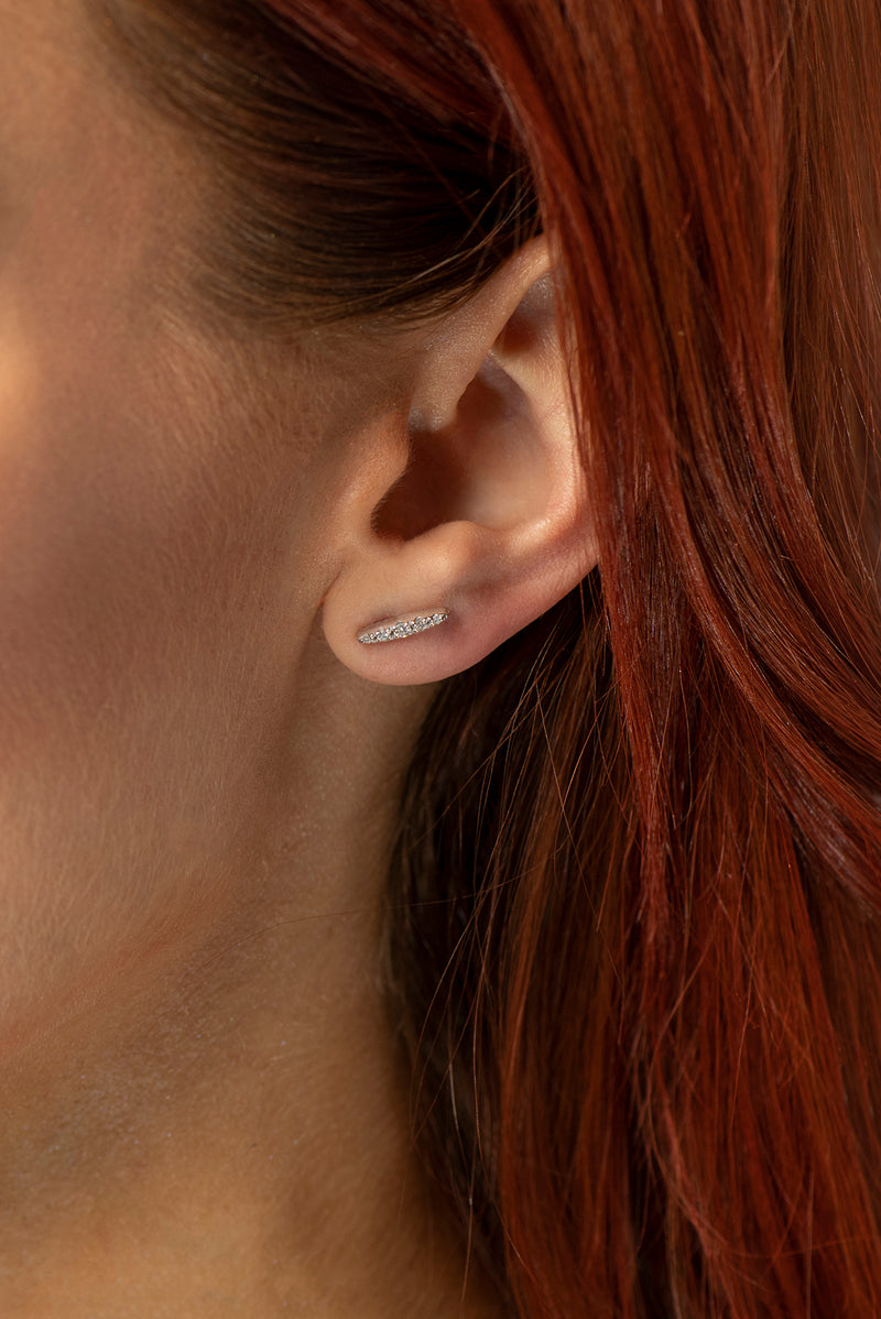 Pointe Diamond Bar Earrings